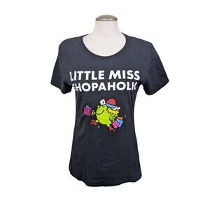Mr Men Little Miss Memes T Shirt Womens M Black Little Miss Shopaholic Funny